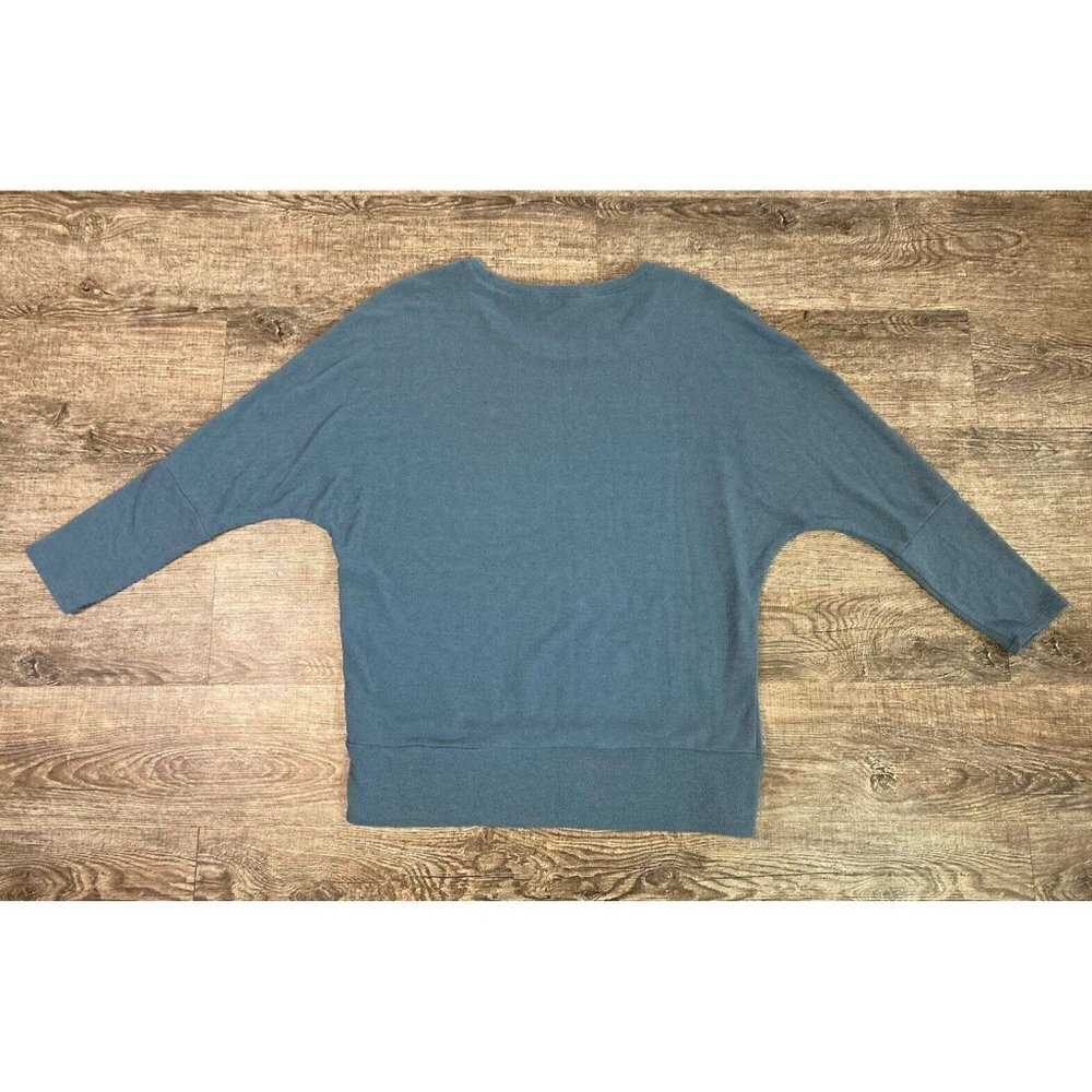 Cupcakes And Cashmere Dolman 1/2 Sleeve Top Dusty Blue Size L Comfy Cozy - Picture 7 of 7